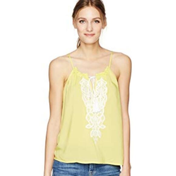 BB Dakota Mardi Embroidered Top Yellow XS - Picture 3 of 6